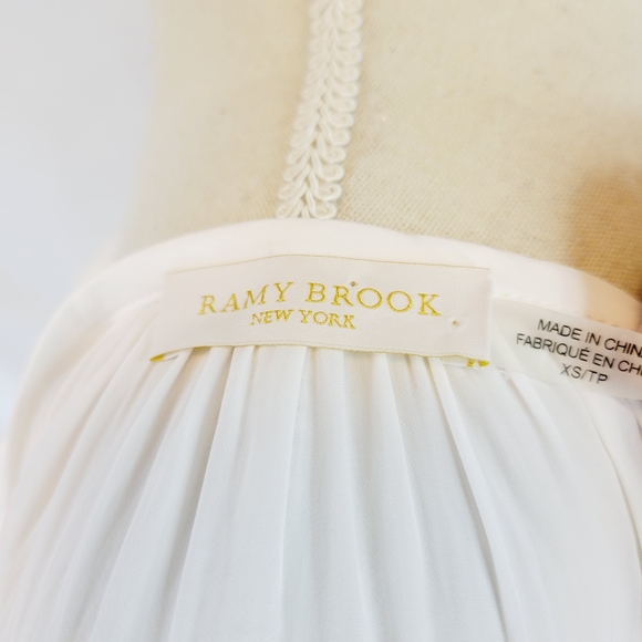 Ramy Brook Nellie Smocked Split Sleeve Top X-small - Picture 11 of 11